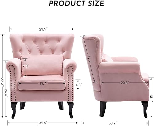 Miniatura 3 de Sillas de lectura Accent Midcentury - Sofá esquinero moderno y cómodo con respaldo copetudo para sala de estar, dormitorio, sala de recepción,