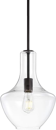 JONATHAN Y JYL6400B - Colgante LED de vidriometal de 10.5 pulgadas, estilo casa de campo, contemporáneo, regulable, comedor, sala de estar, cocina,