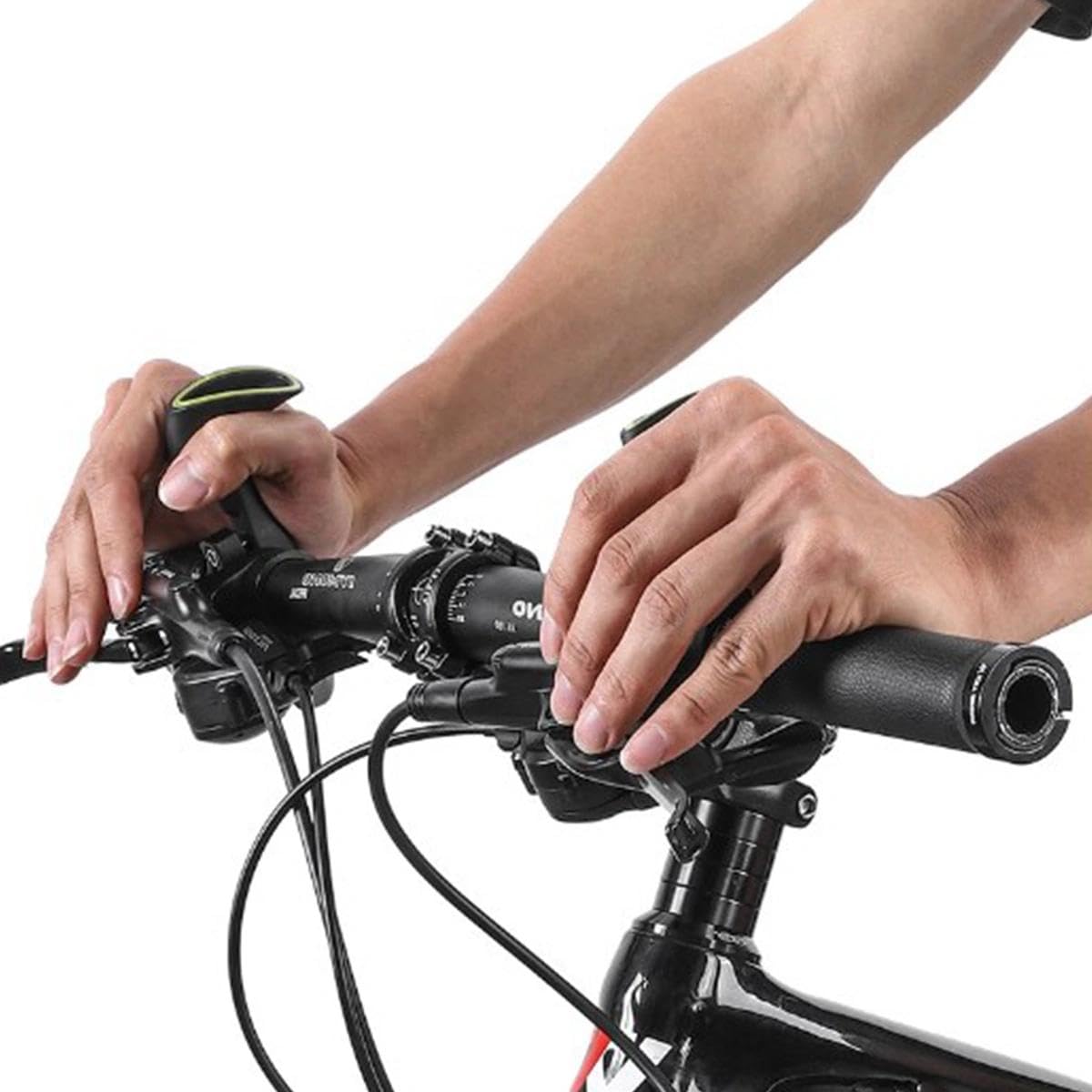 Nylonowe końcówki kierownicy rowerowej, catazer fluorescencyjna kierownica, czarne końcówki drążka, kierownica rogowa do rowerów górskich, sprzęt jeździecki