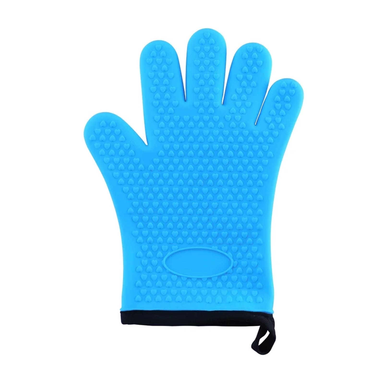 Weokdfha Blue Oven Gloves Silicone Glove Kitchen Grilling Gloves Oven Mitt Heat Resistant Non-Slip Cooking Bbq Grill Baking(Blue)