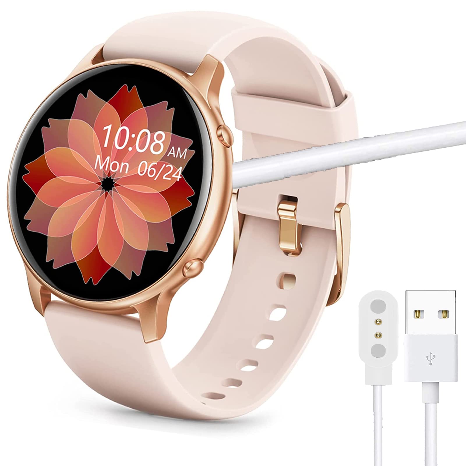 LamshawCompatible for Stiive Smartwatch LCW01 Charger, Magnetic Charging Cable Replacement Charger Cable Compatible for Stiive 1.28 Smartwatch/Lovtutu Smartwatch/Moowhsh Smartwatch 1.28 (White)