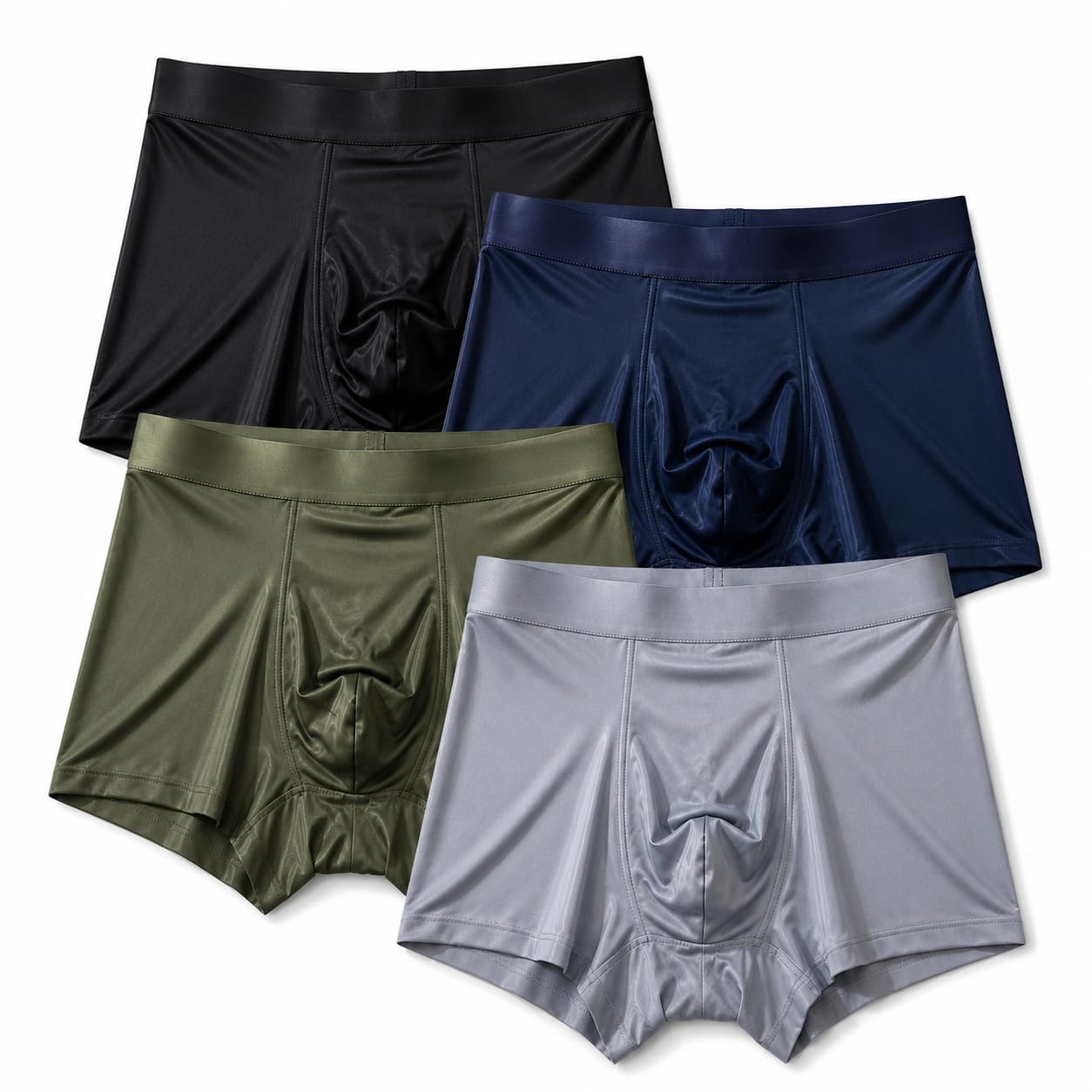 Men's Microfiber Boxer Briefs Ultra Soft Stretchable Trunks-image-30