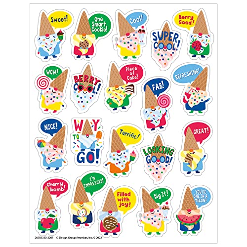 Eureka Dessert Gnomes Candy Scented Stickers, Pack of 80 - image 1