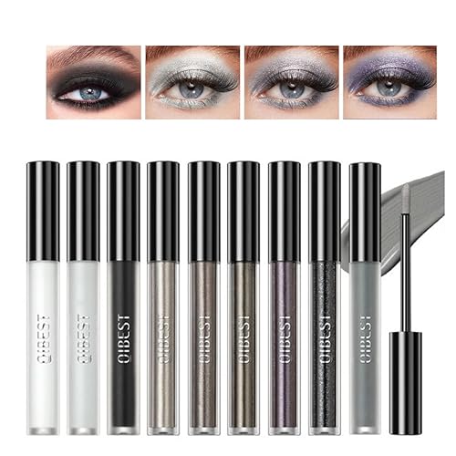 Miniatura 6 de ONarisae Sombra de ojos líquida Glitter Pigmentos de larga duración Metales Brillo Brillo Sombra de ojos Brillo Maquillaje de ojos (marrón medio)