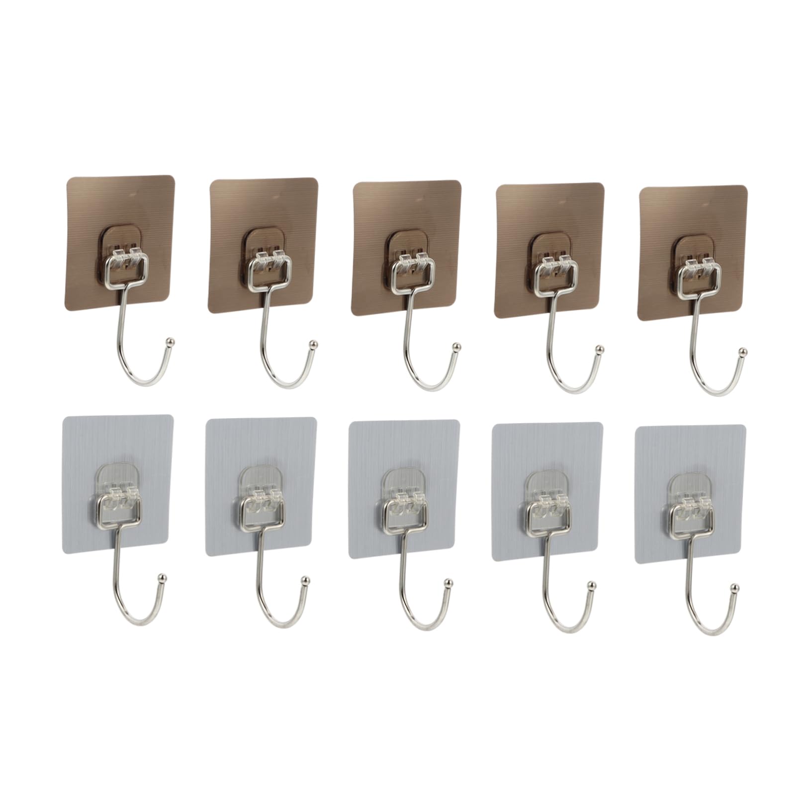 SOESFOUFU 10pcs Wall Mounted Self Adhesive Hooks for Kitchen and Bathroom Durable Sticky Hangers for Coats Towels Handbags and Umbrellas Smooth Surface Easy Installation