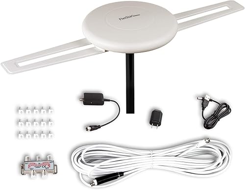 Miniatura 8 de Five Star - Antena HDTV (2020) - Antena de TV amplificada de recepción omnidireccional de 360 para exteriores de 150 millas de largo alcance para