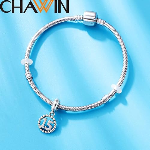 Miniatura 3 de 16,17,18,19,20,21,22,24,25,26,30,32,33,35,37,40,49,50,60,69,77,80,88,99 Dijes de Números de Plata de Ley 925 Colgantes Abalorios Compatibles con