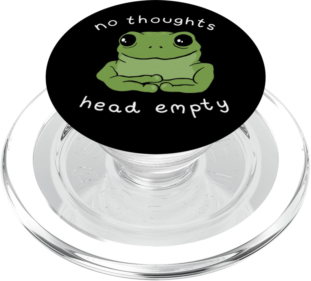 No Thoughts Head Empty Cute Frog Meme Aesthetic PopSockets MagSafe PopGrip for iPhone