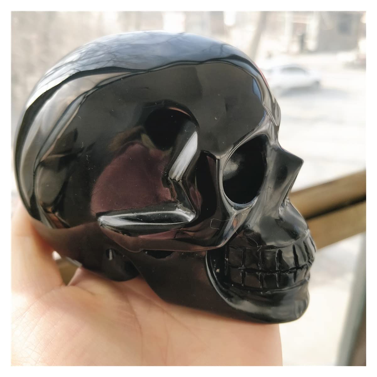Calaveras de talla natural en piedra de cristal puro para decoraciones exclusivas de hogar