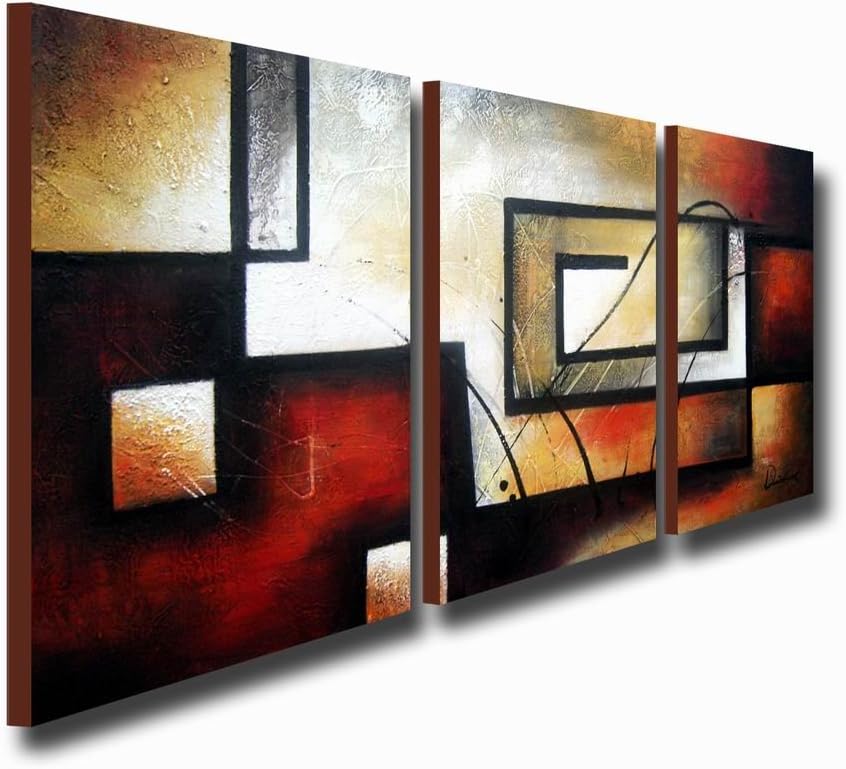 Bіg Sаlе ARTLAND Modern 100% Hand Painted Abstract Oil Painting on Canvas The Maze Of Memory 3-Piece Gallery-Wrapped Framed Wall Art Ready to Hang for Living Room for Wall Decor Home Decoration 24x48inches Flаѕh Dеаlѕ - 70% оƒƒ ARTLAND Modern 100% Hand Painted Abstract Oil Painting on Canvas The Maze Of Memory 3-Piece Gallery-Wrapped Framed Wall Art Ready to Hang for Living Room for Wall Decor Home Decoration 24x48inches