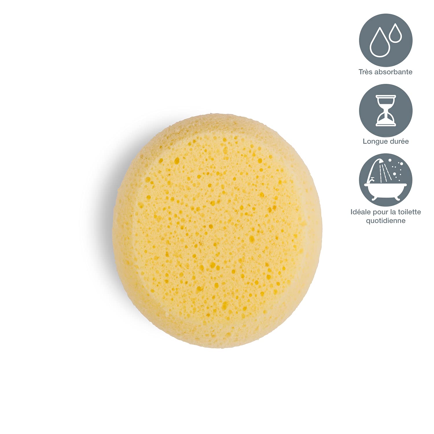 Suavinex, Pack de 3 Esponjas Hidrófilas para Bebés, Esponja para Bebé Recién Nacido, muy Suaves y Absorbentes, de Larga Duración, para el Aseo Diario, Tamaño Grande, Amarillo, 3U