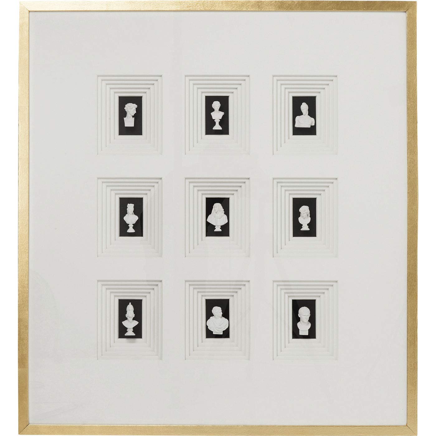 Kare 61981 Art Nove - Marco decorativo (110 x 100 cm, tamaño único), color blanco y negro