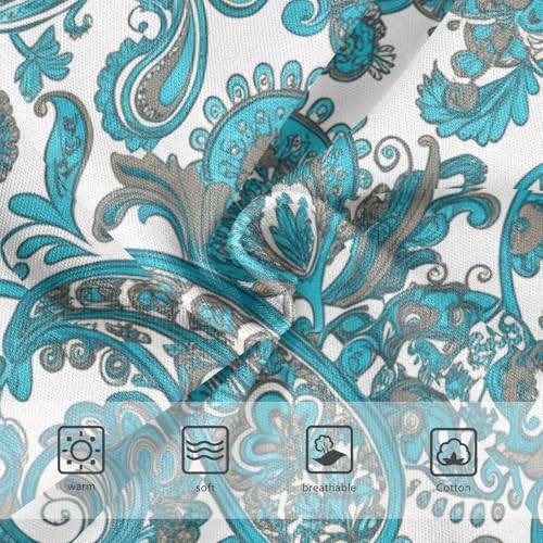 Blue Green Paisley Flroal Girls Underwear Toddlers 2t Cotton Cute Panties Girl Fun Print Undies Kids Briefs3