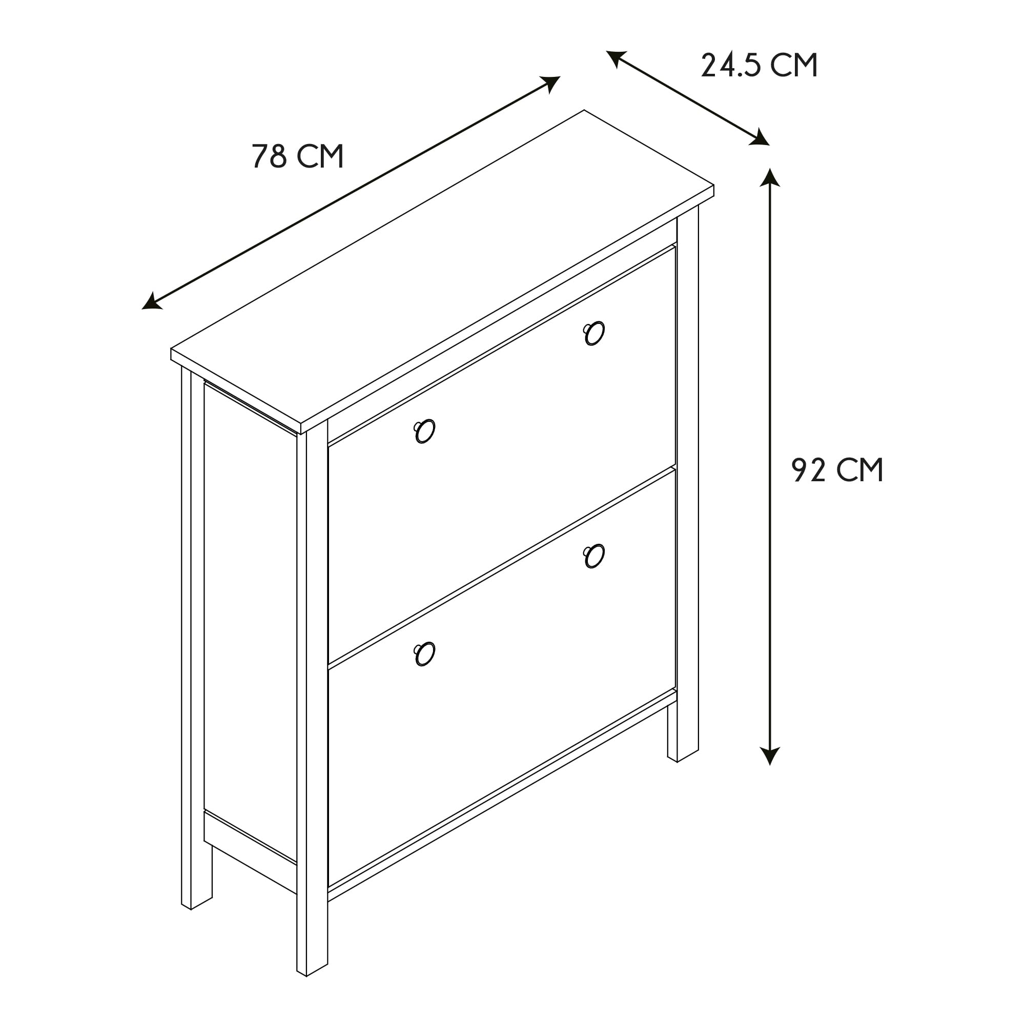 MUEBLE ZAPATERO 2 PUERTAS