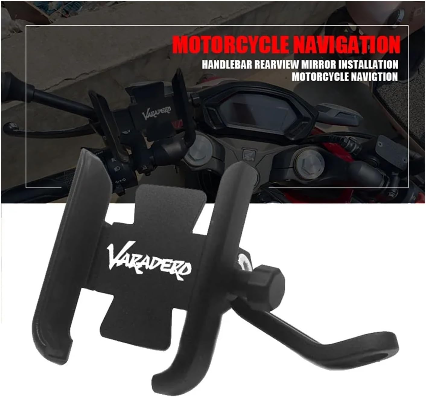 Mobile Phone Holder GPS Stand Bracket for XL1000 Varadero ABS Motorcycle Accessories Handlebar(Silver)