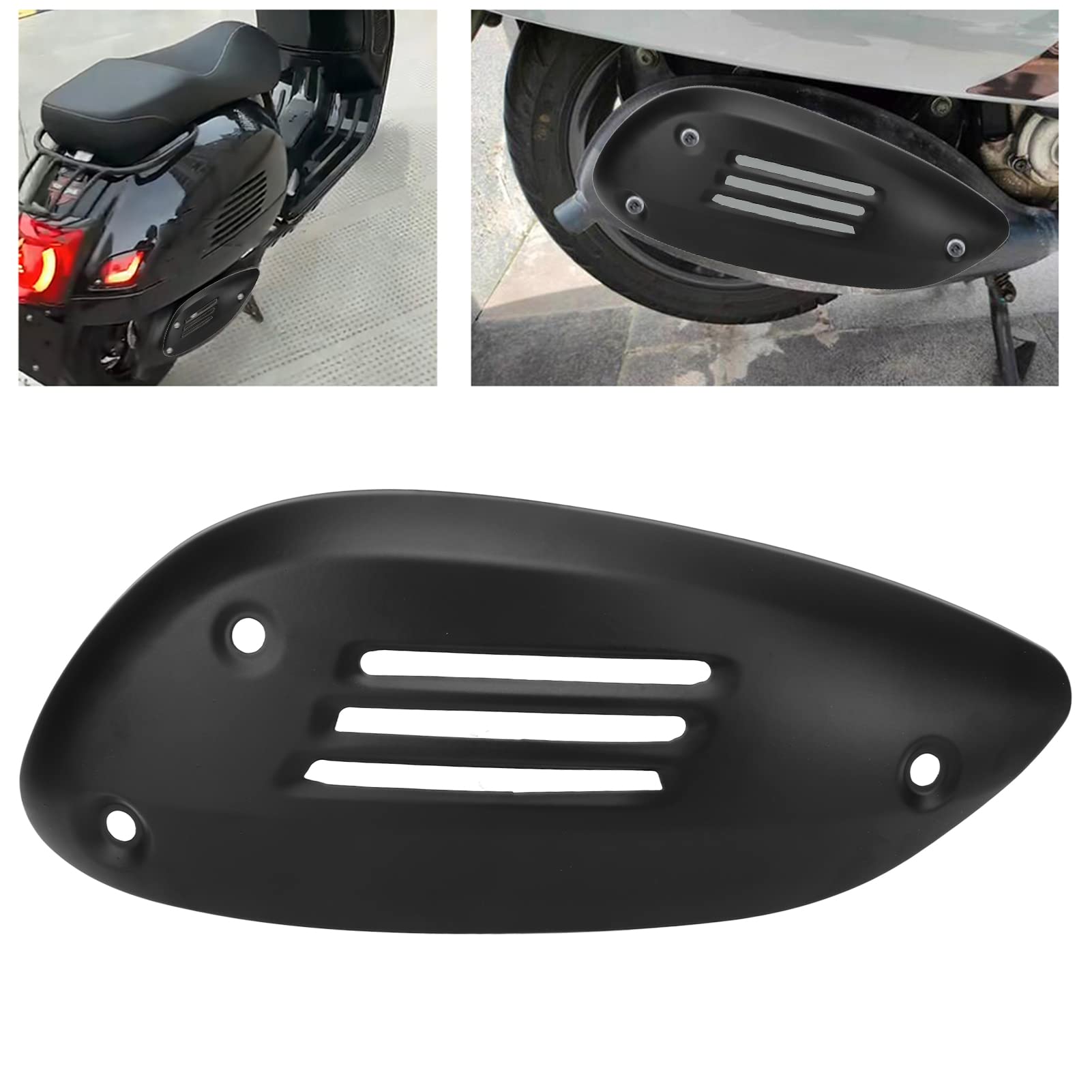 Osłona rury wydechowej motocykla Tłumik ze stali nierdzewnej Osłona termiczna dla GTS 125 250 300 GTV (Czarny)