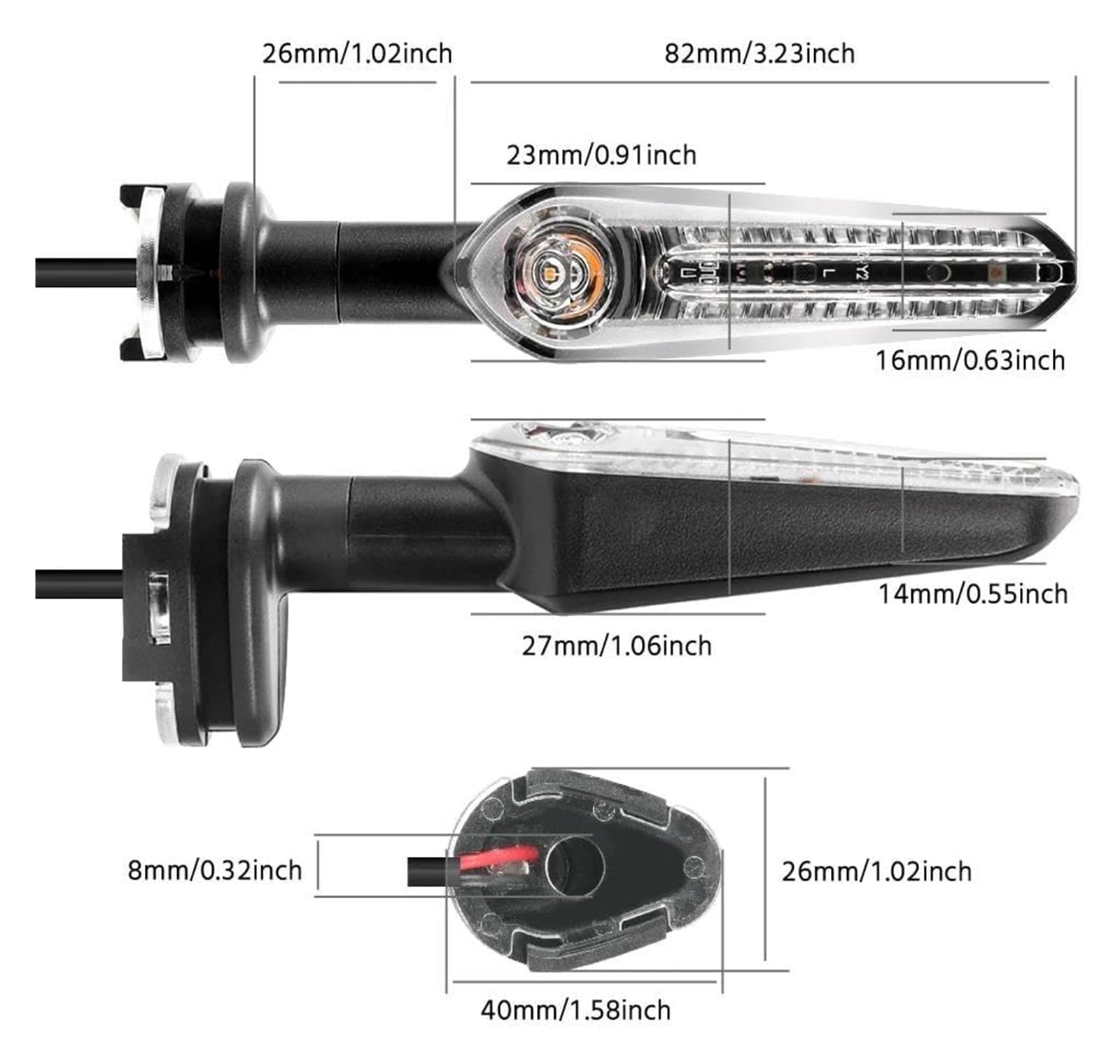 Indicatore Direzione Anteriore per Yamaha MT07 per Tenere 700 XJ6 FZ6 MT09 per Tracer 900 MT10 MT03 FZ25 Luce di Direzione Posteriore A LED Lampeggiante per Moto