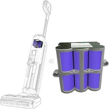 Lithium Battery Replacement Attachments for Tineco Floor ONE S5 PRO 2, S5smart, S5steam Wet Dry Stick Cordless Vacuum Cleaner Mop Accessories Parts