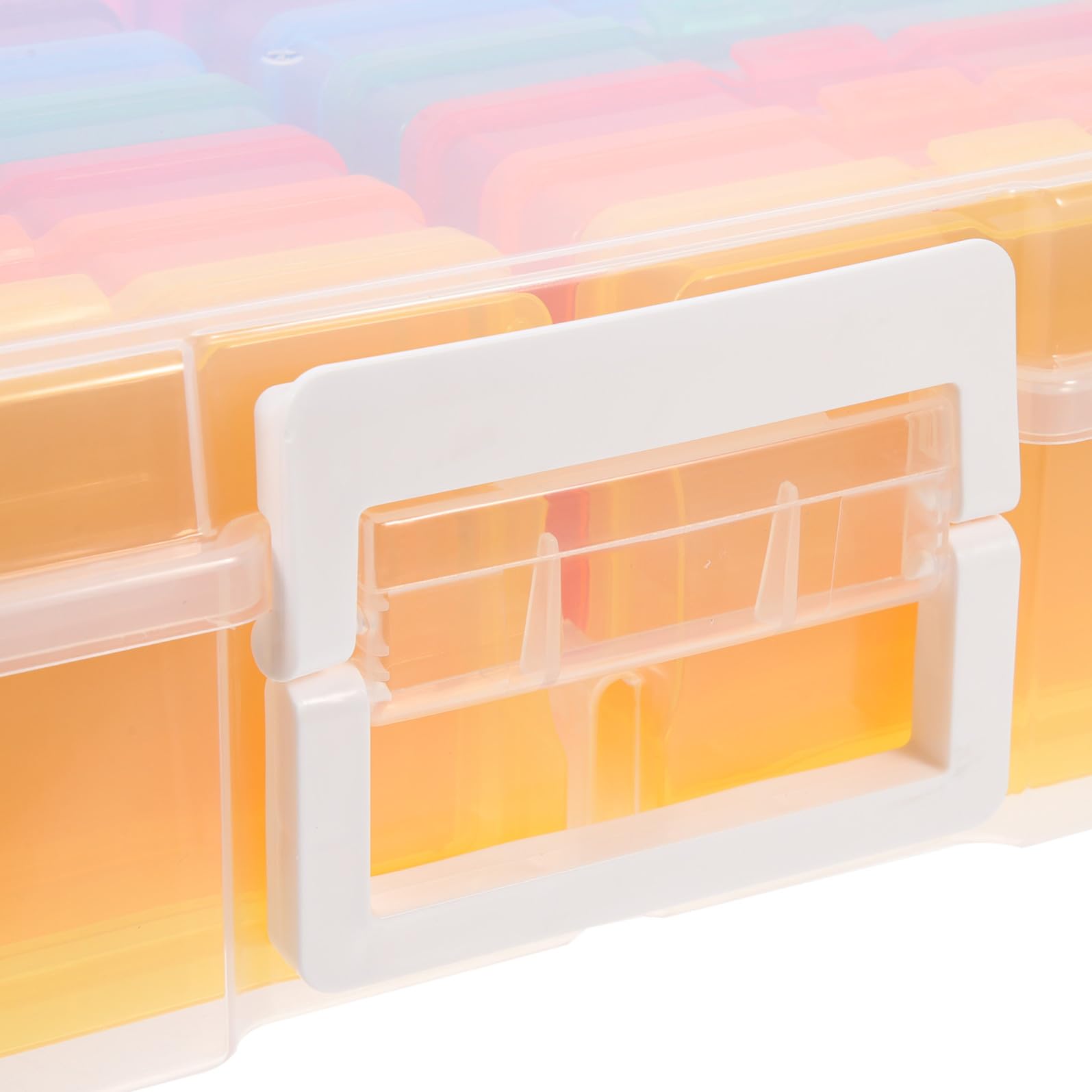 CLISPEED Scatola Porta Foto in Plastica Multicolore 4x6 16 Scomparti