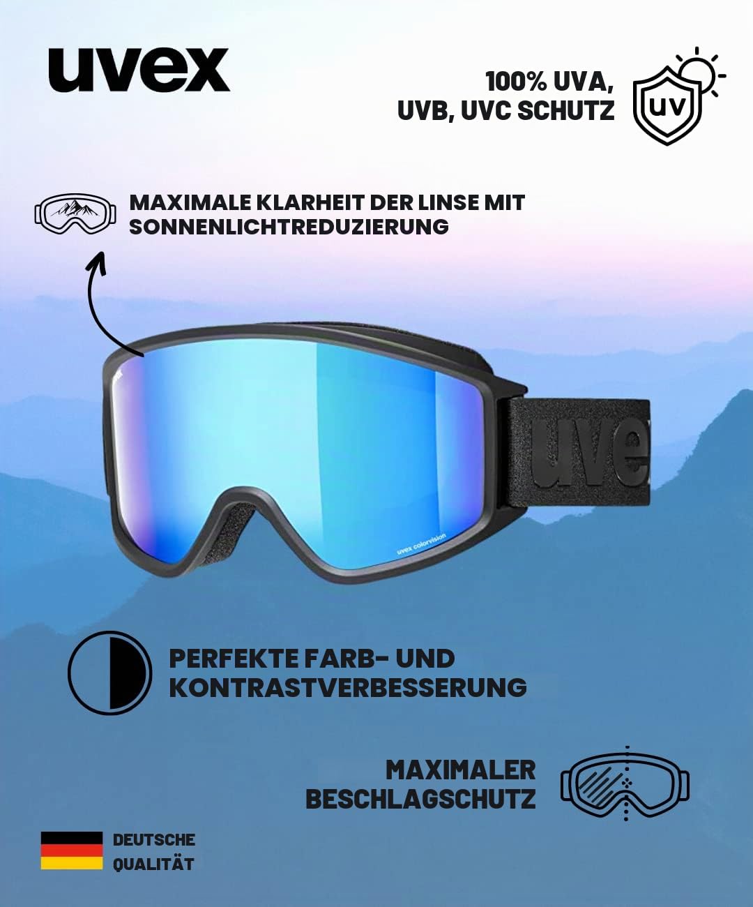Uvex Unisex Uvex G.gl 3000 CV Skibrille (1er Pack)