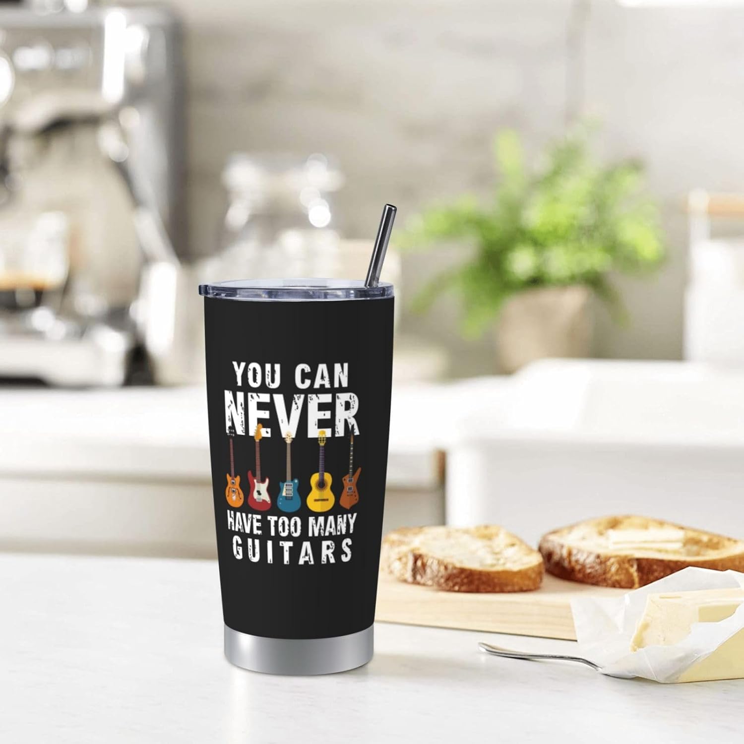 Guitar Gifts for Men Travel Coffee Mug Cups, Gift for Musicians, Gifts for Guitar Players Lovers, Guitarists 20 Oz Stainless Steel Tumbler - Image 3