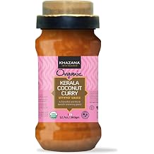 Khazana ORGANIC Kerala Coconut Curry Indian Simmer Sauce - 12.7oz Jars | Non-GMO, Vegan, Gluten Free, Kosher | Authentic Indian Meals Made Easy at Home!