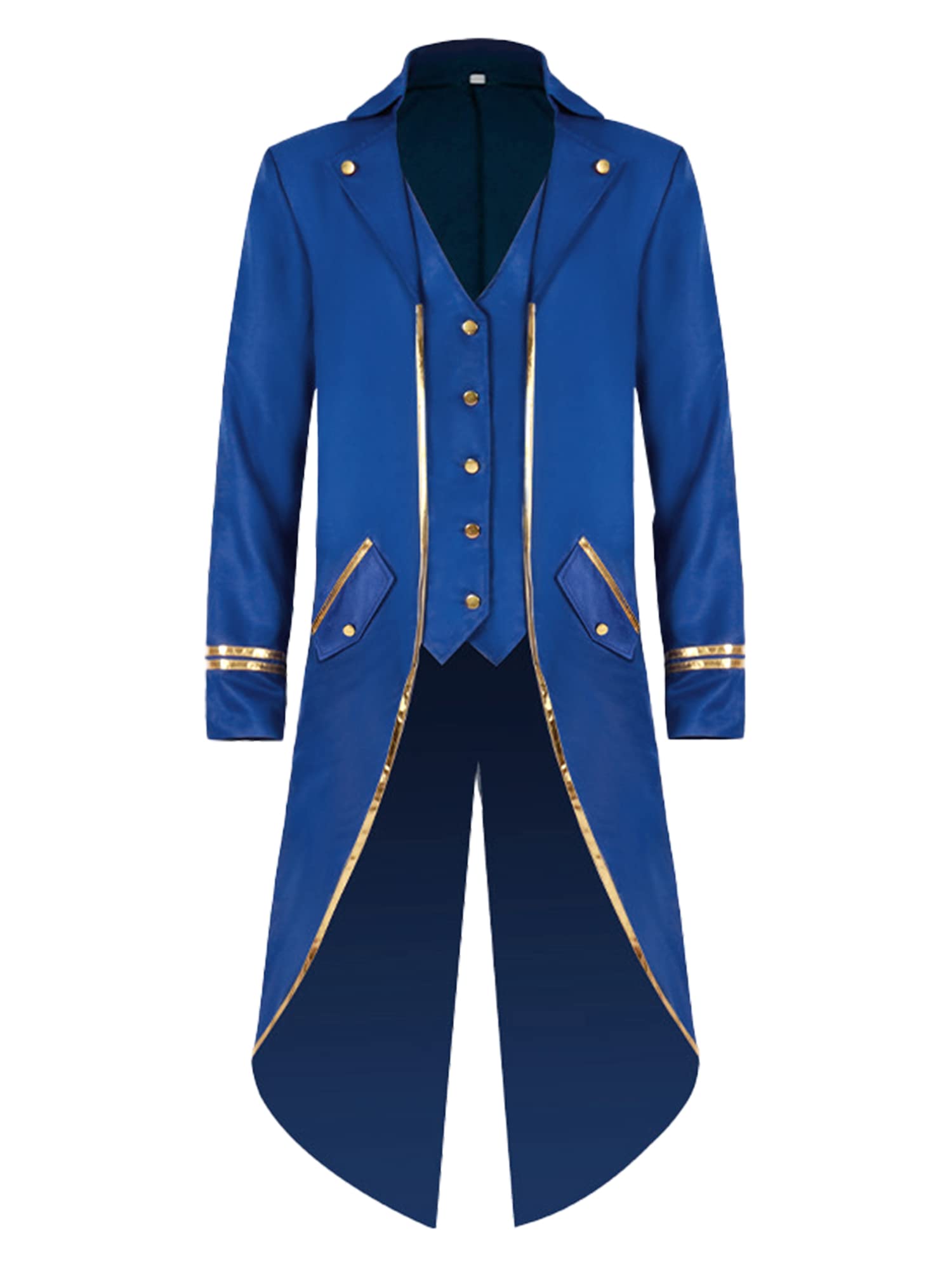 Lars AmadeusVictorian Tailcoat for Men's Costume Blazer Gothic Steampunk Tuxedo