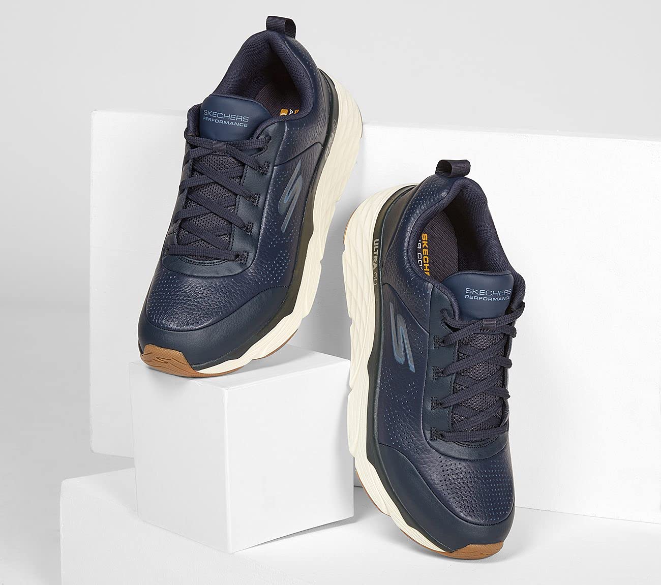 Skechers Mens Max Cushioning Elite LucidAthletic Leather CrossTraining Tennis