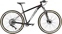 Bike Toda em Aluminio Aro 29 MTB da Absolute Nero 4 Com Freios a Disco Hidráulico Relação de 12V Pedivela single 1v Catraca K7 11/50D 12v com sistema de suspensão