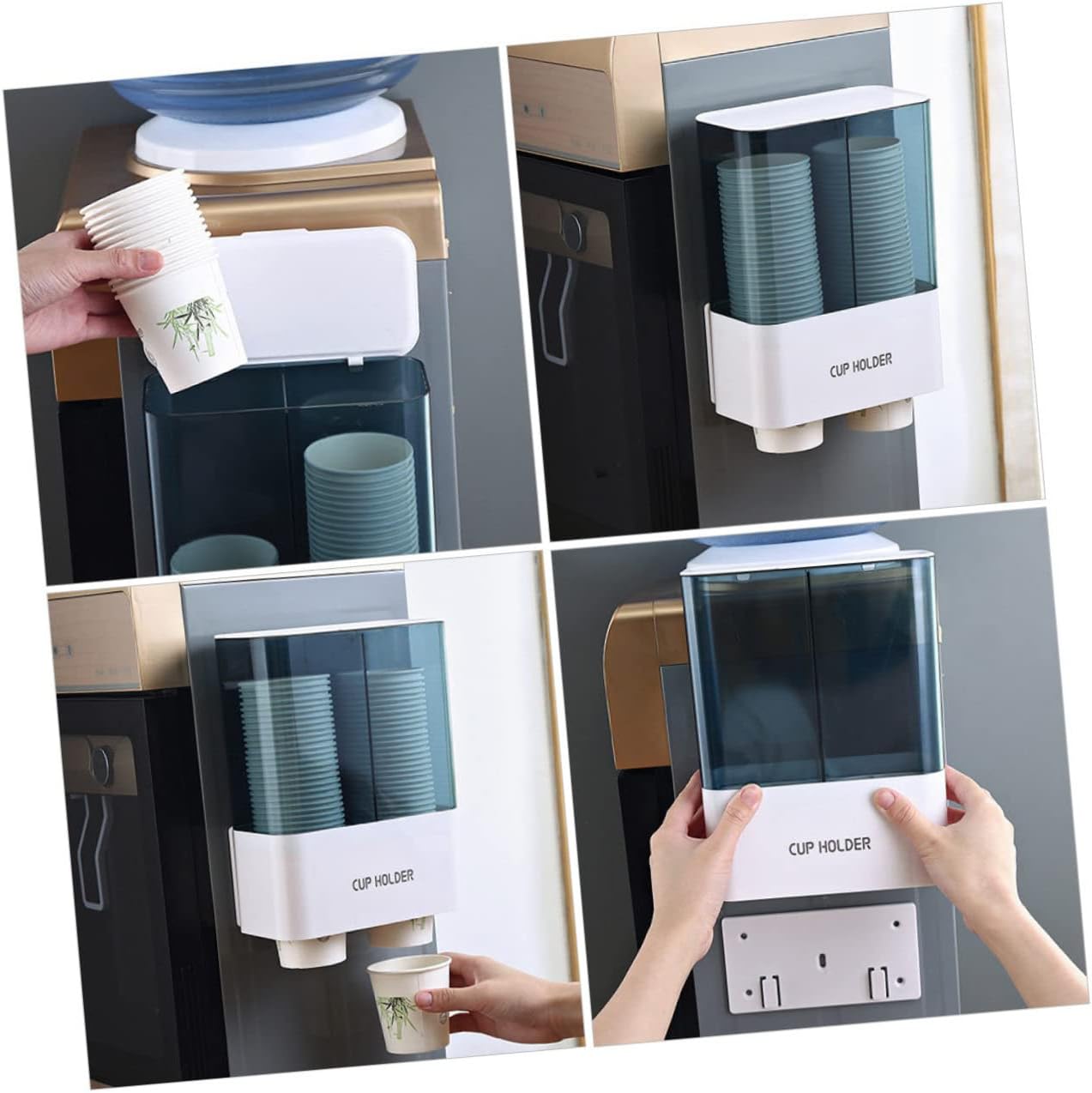 Automatic Disposable Cup Dispenser Wall-mounted Holder for Easy Access Traceless Installation and Space-saving Design for Home and Office Use