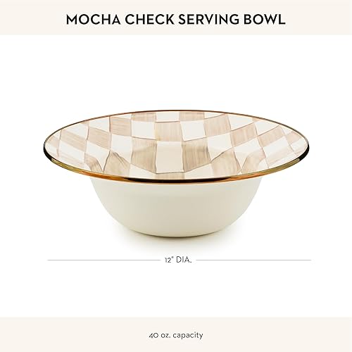 Miniatura 10 de MACKENZIE-CHILDS Courtly Check - Cuenco grande de 12 pulgadas esmaltado