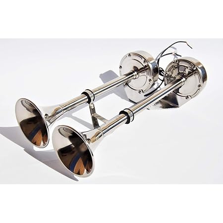 Amazon 音が聞ける 電子マリンホーン 24v 迫力のサウンド のびる中音域が特徴 ホーン 車 バイク