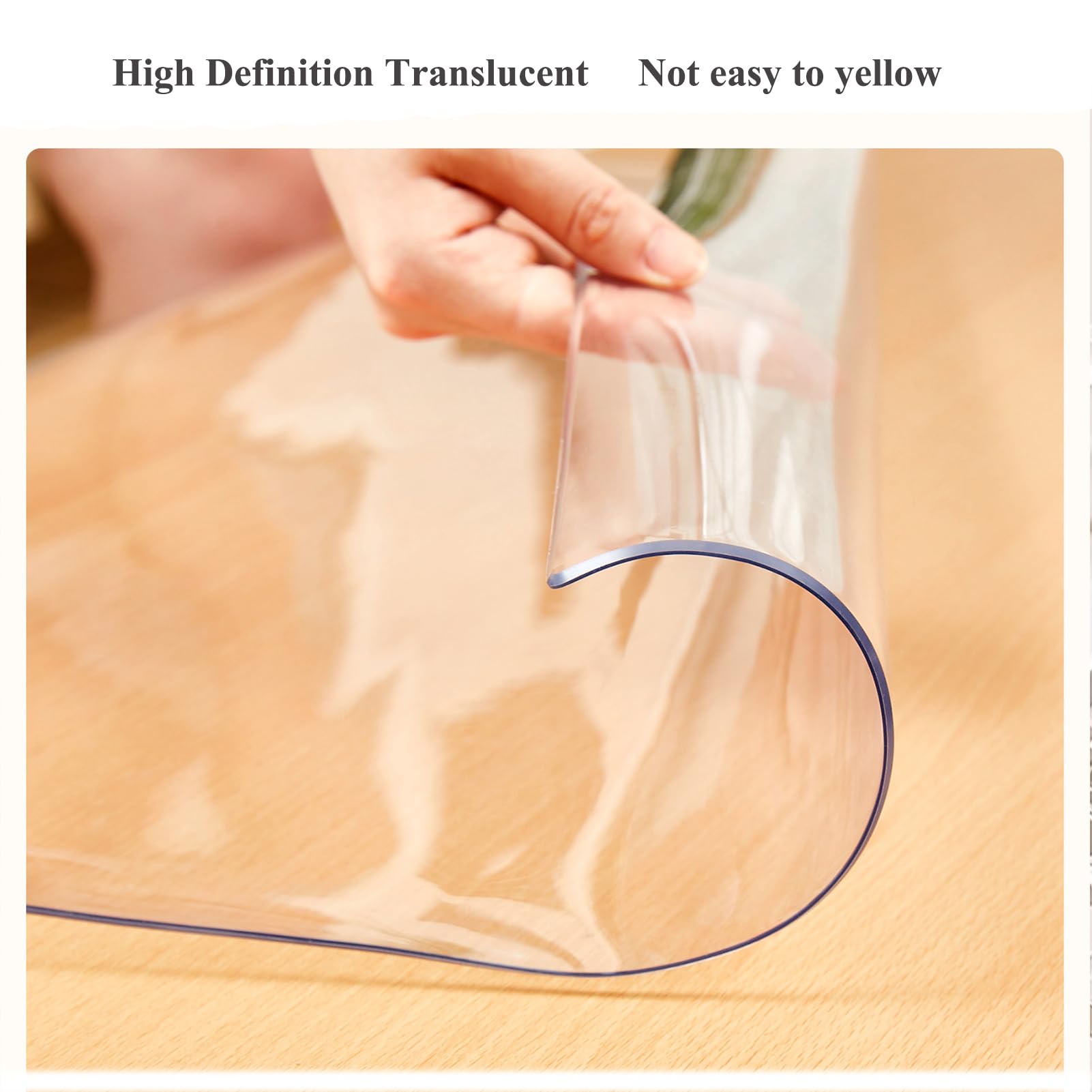 Tappeto Protettivo per Ufficio PVC Tappetino Protezione Pavimento Antiscivolo Resistente Trasparente Tappetino Protettivo per Pavimento Antigraffio per Casa Sedia (70 * 200cm/27.55 * 78.74in,1.5mm)