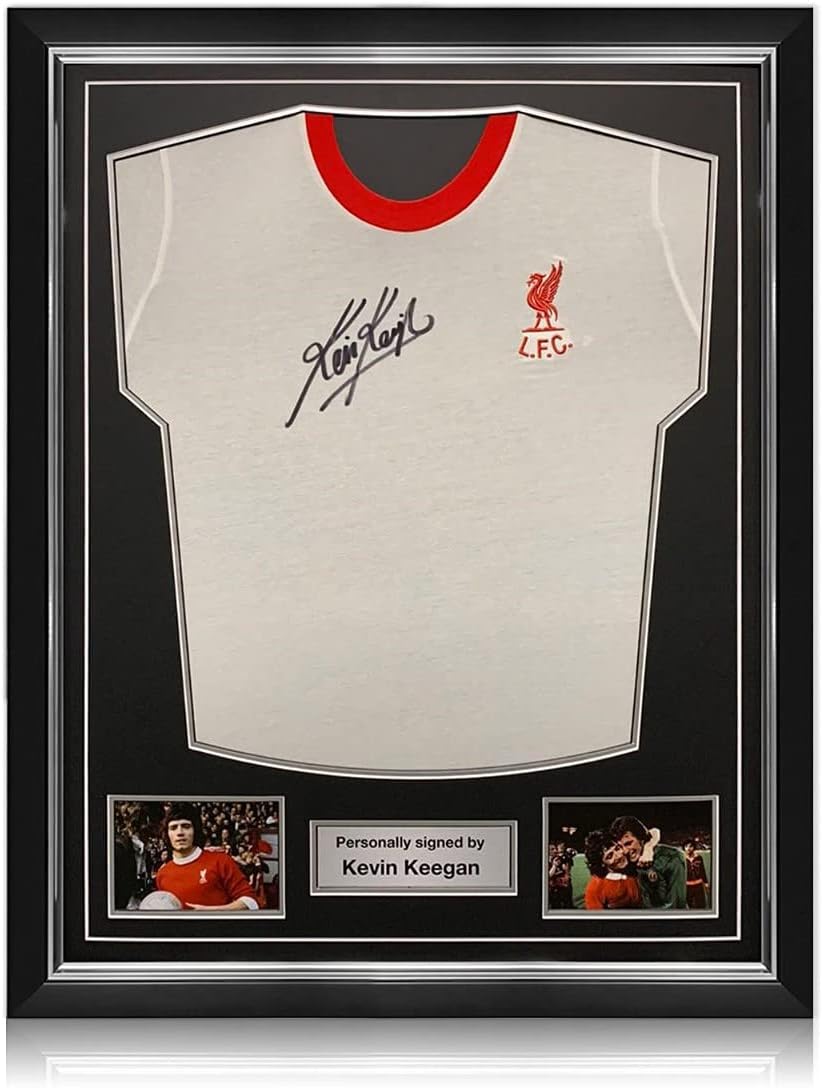 Kevin Keegan Signed Liverpool 1973 Away Football Shirt. Superior Frame