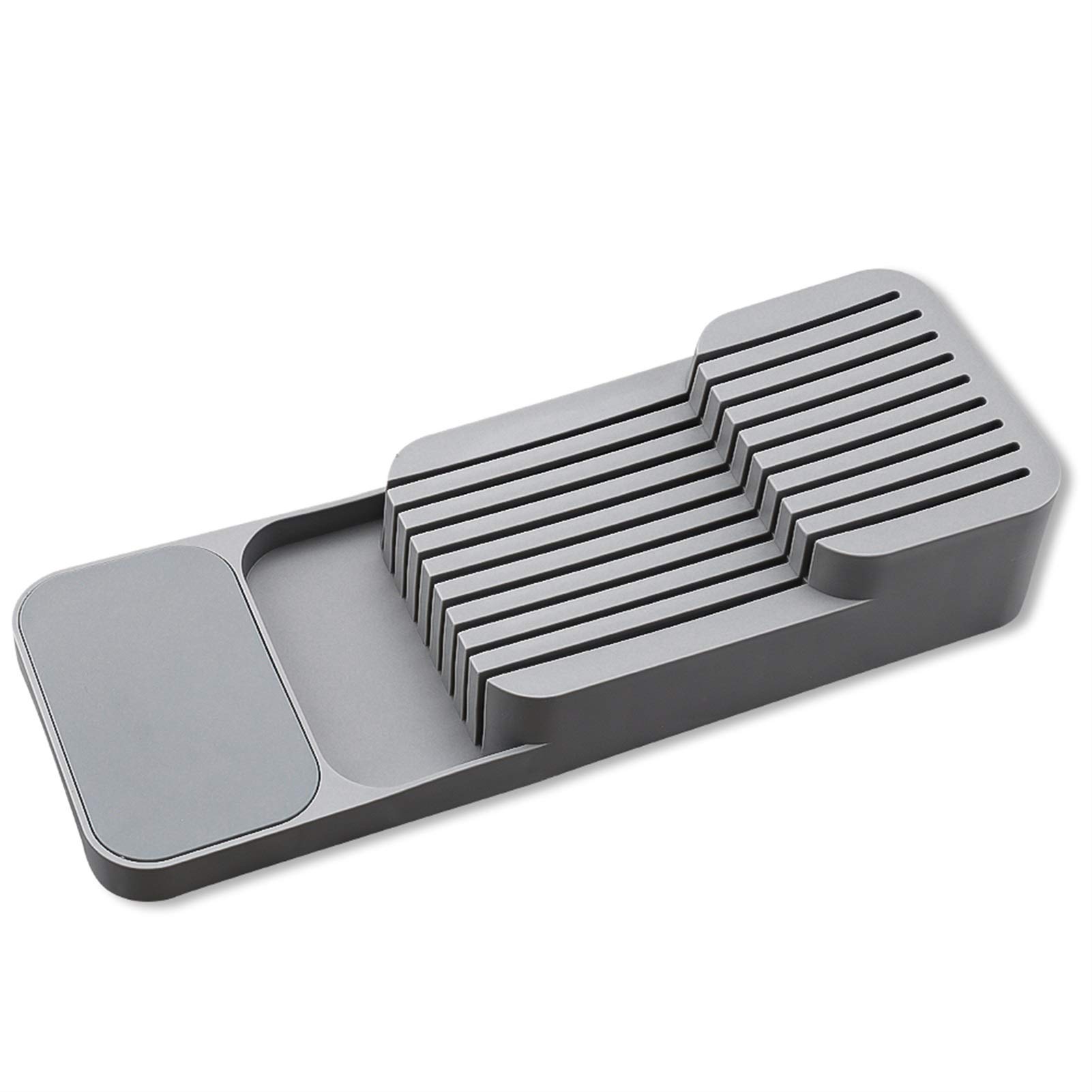 ZYstyleKitchen tool holder gray plastic ladder tool holder home cutter storage box kitchen tool cutting machine finger finishing rack (Color : Gray)