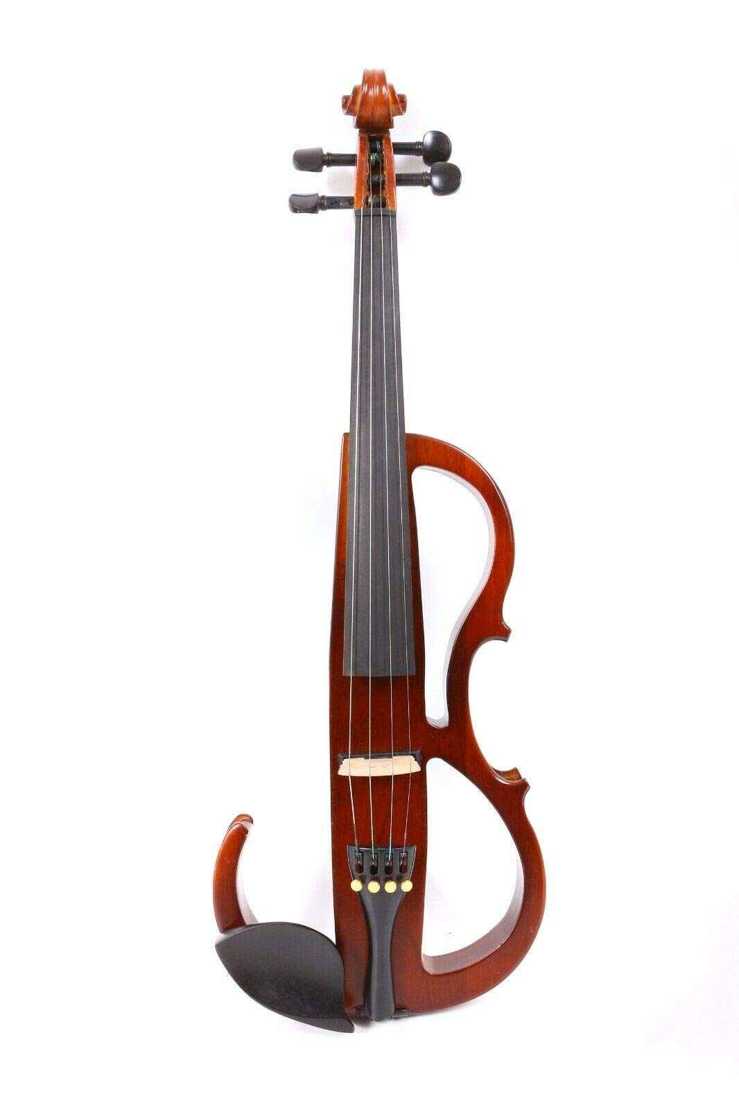 Yinfente 4/4 violino rosso scuro violino elettrico silenzioso in legno massiccio, suono potente amplificatore Violin case Bow Full size 4/4 Infradito colorati estivi, con finte perline