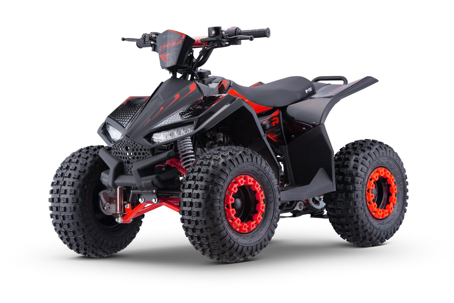 Cooba RG7 PRM 125cc Midi Quad 7 Zoll Automatik Rückwärtsgang E Start Kinderquad ATV (Rot)