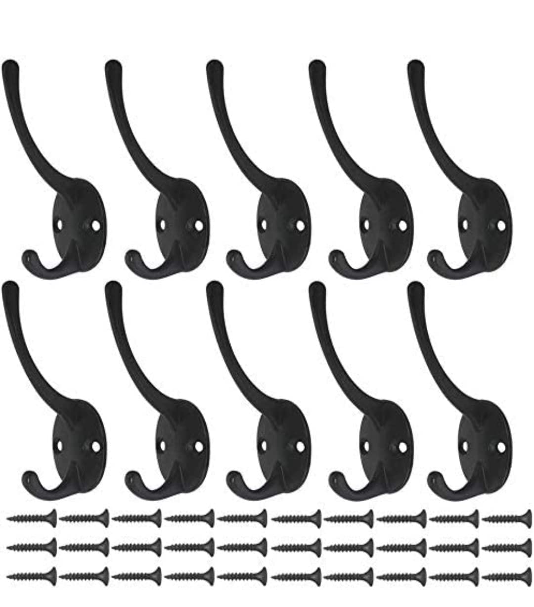 ANWRSHK Hook for Wall (Black) Pack of 10 Amazon.in Home & Kitchen