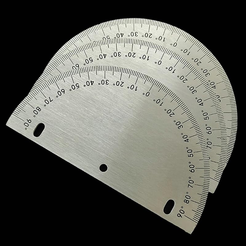 1 Piece Semicircular Dial Stainless Steel Angle Dial 180 Degree Protractor Round Accessories 100MM 200MM Measurement Tools (100X3.5X2MM)