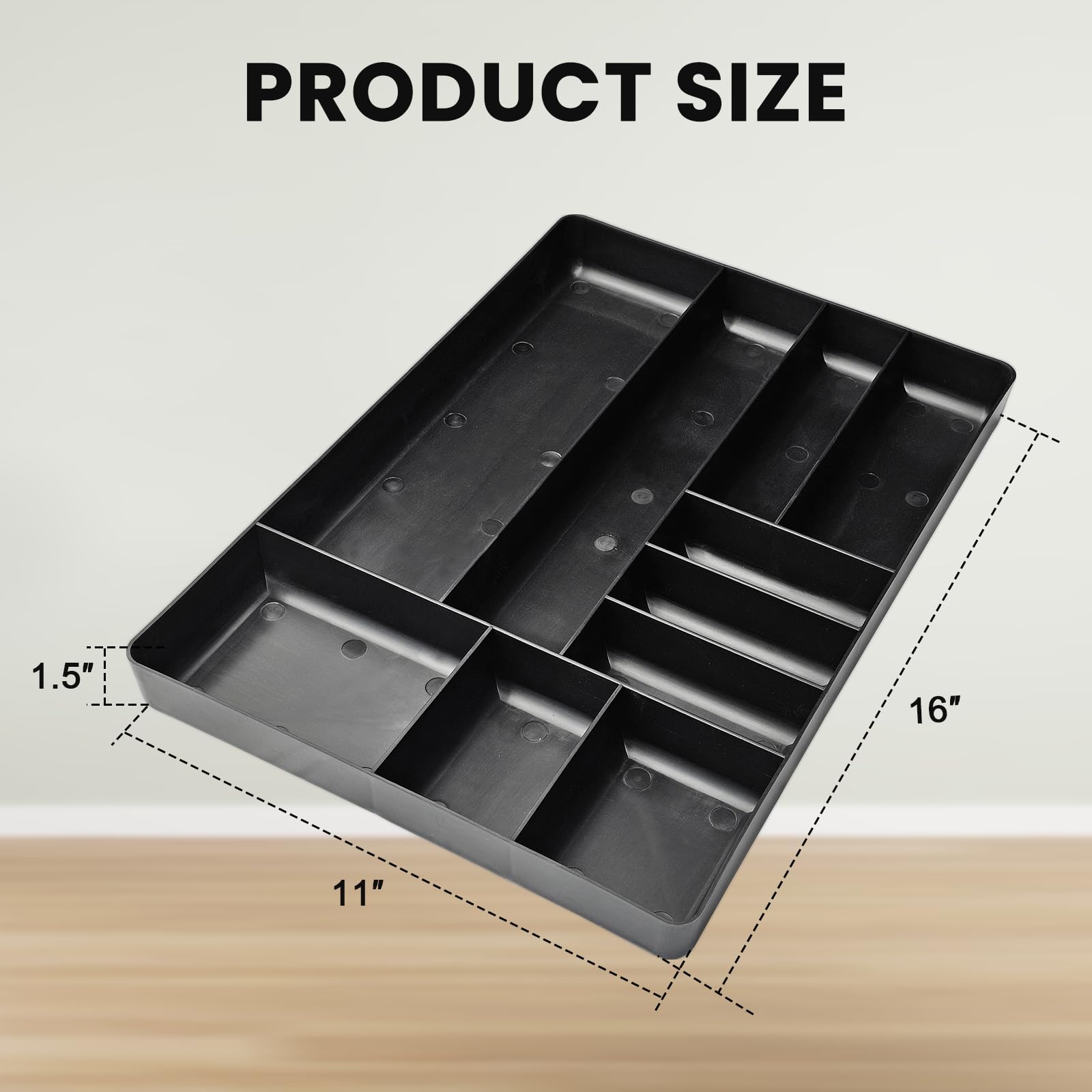 Bandeja organizadora de herramientas de 10 compartimentos, bandeja organizadora de cajones de herramientas, bandeja organizadora de caja de herramientas, soporte apilable para piezas pequeñas,