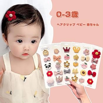 ꫛꫀꪝ【真ん中ぷっくりペタシャムリボン】ベビーヘアクリップキッズ