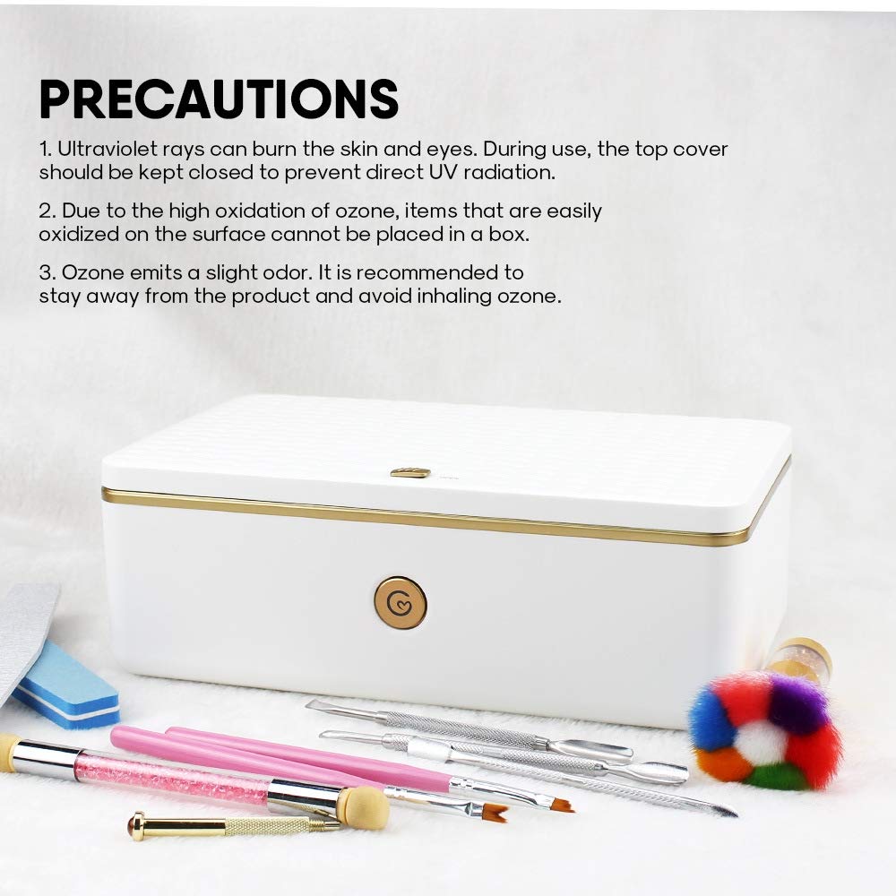 UV sterilizzatore, 2 IN 1 Luce ultravioletta E ozono Disinfezione Scatola, Manicure Sterilizzazione sanificazione per cellulare, cosmetico Pulizia Strumento, Chiodo bellezza Salone attrezzatura
