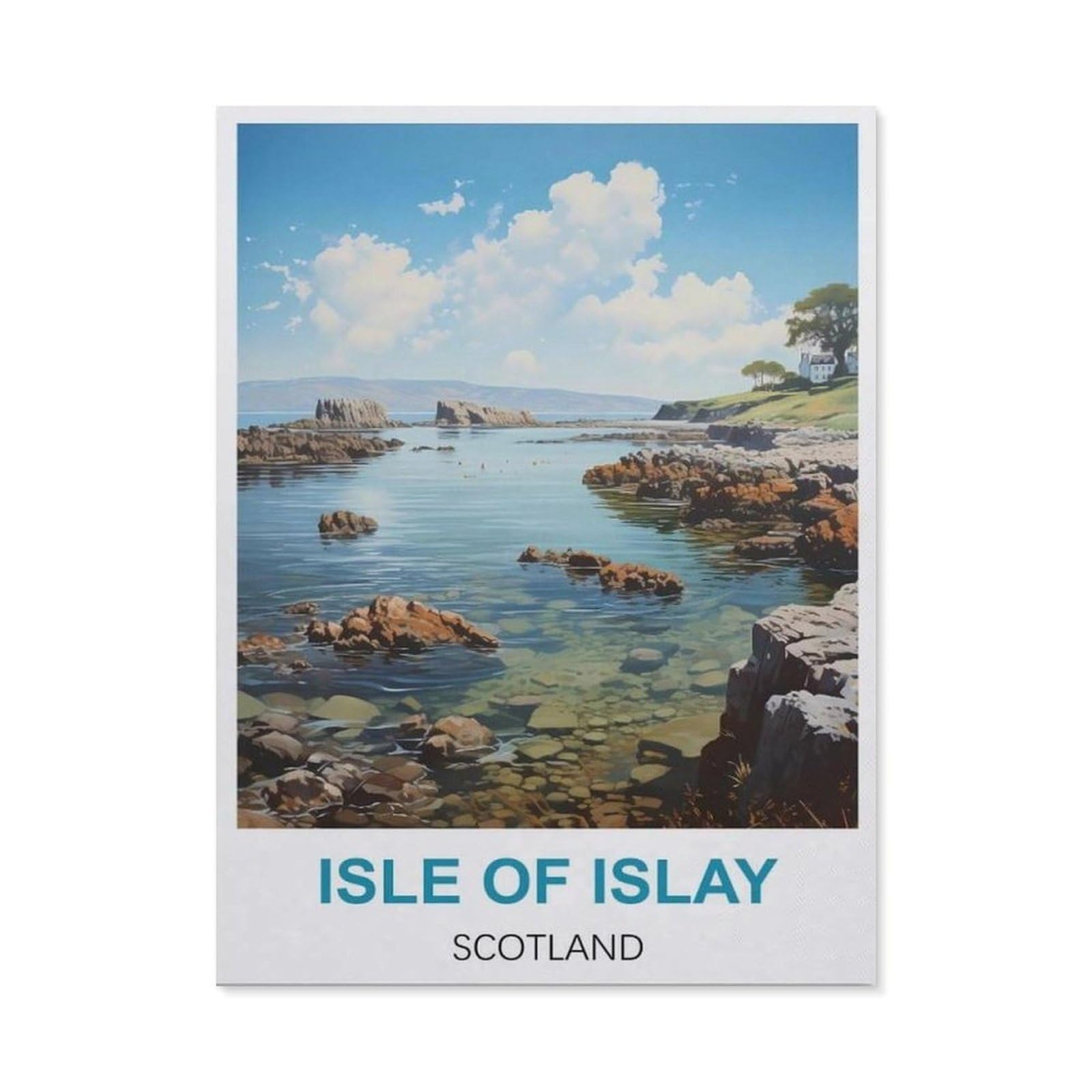 BEAYODKP 5D DIY Diamond Painting，Isle of Islay Scotland（30 x 40 cm）