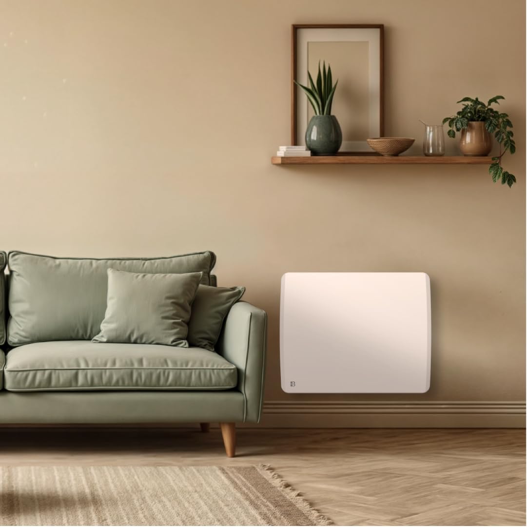 BESTHERM - Radiateur électrique fixe à inertie sèche céramique 1000W Bestherm ARIA horizontal blanc