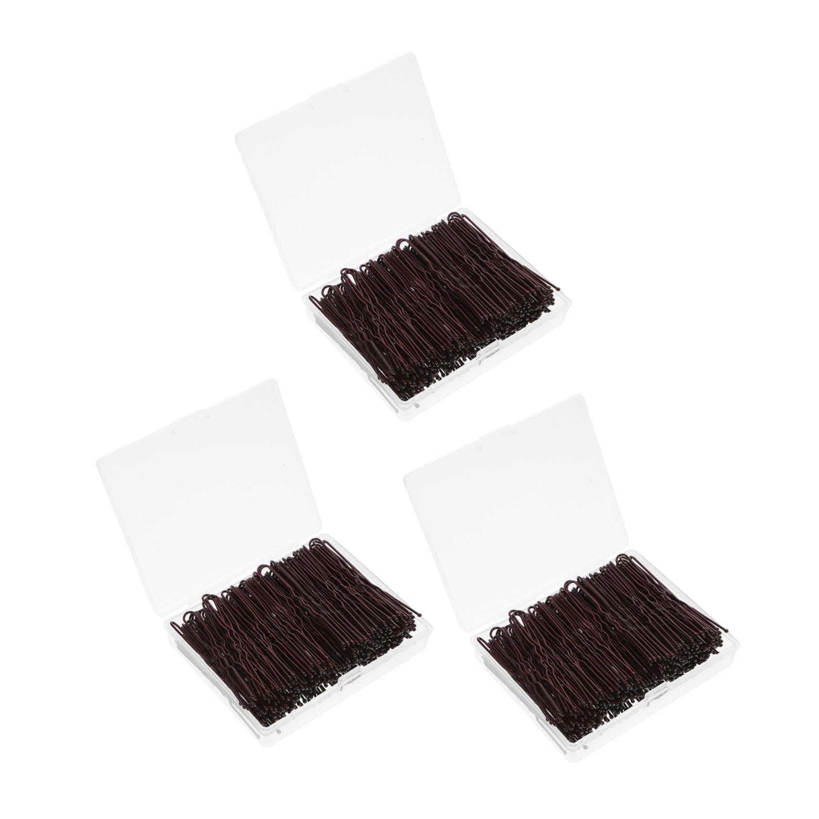 Beaupretty 600 Pièces Épingles Cheveux Métalliques U avec Effet Ondulé Lot pour Chignons Maintien Fort et Confortable Accessoires Coiffure Femmes avec Boîte de Rangement Mariages et