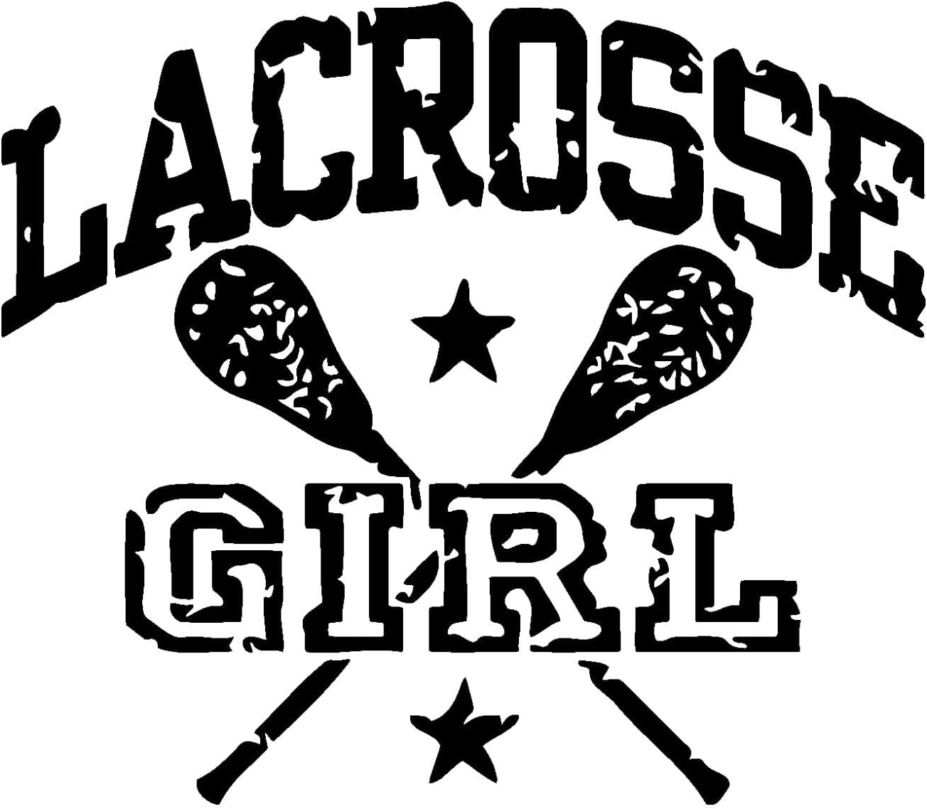 Resorv Decals Lacrosse Girl Wall Decal Logo Home Decor Sports Sticker Kids Teens Room