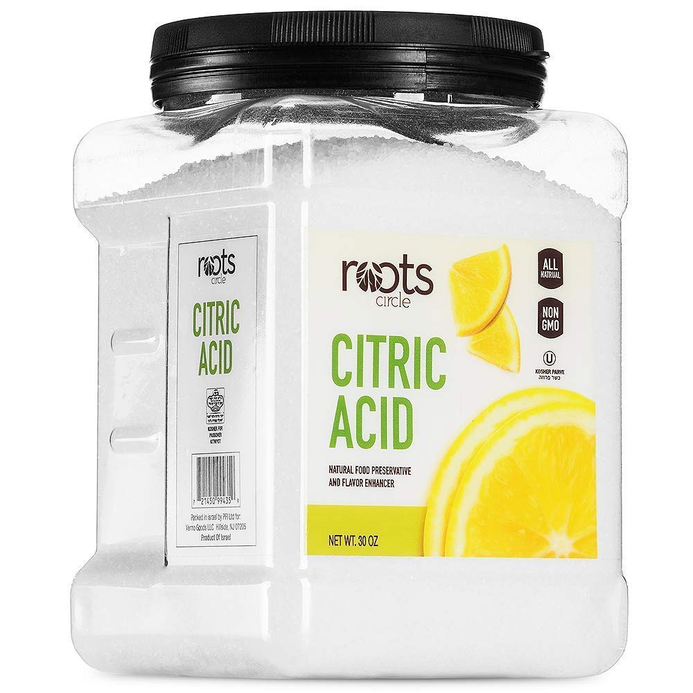 Roots Circle All-Natural Citric Acid 1 Pack - 1 87 Pounds Kosher for Passover Food-Grade Flavor Enhancer Household