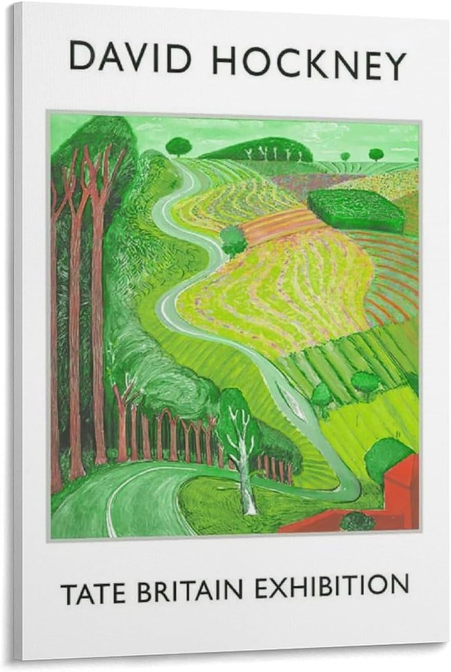 David Hockneyキャンバスポスターデイヴィッド・ホックニーポスター緑の木 自然 絵画ポスター 部屋飾り キャンバスウォール