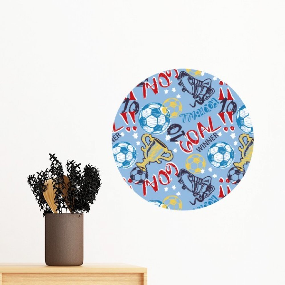 Sticker football amovible 80cm pour relooker un mur sans peindre