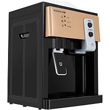 Countertop Hot and Cold Water Dispenser,3 Temperature Settings,Top Loading Water Cooler Dispenser a top Loading System That Holds 1.2-5 gallons Buckets for Home Office,Champagne Gold and Black